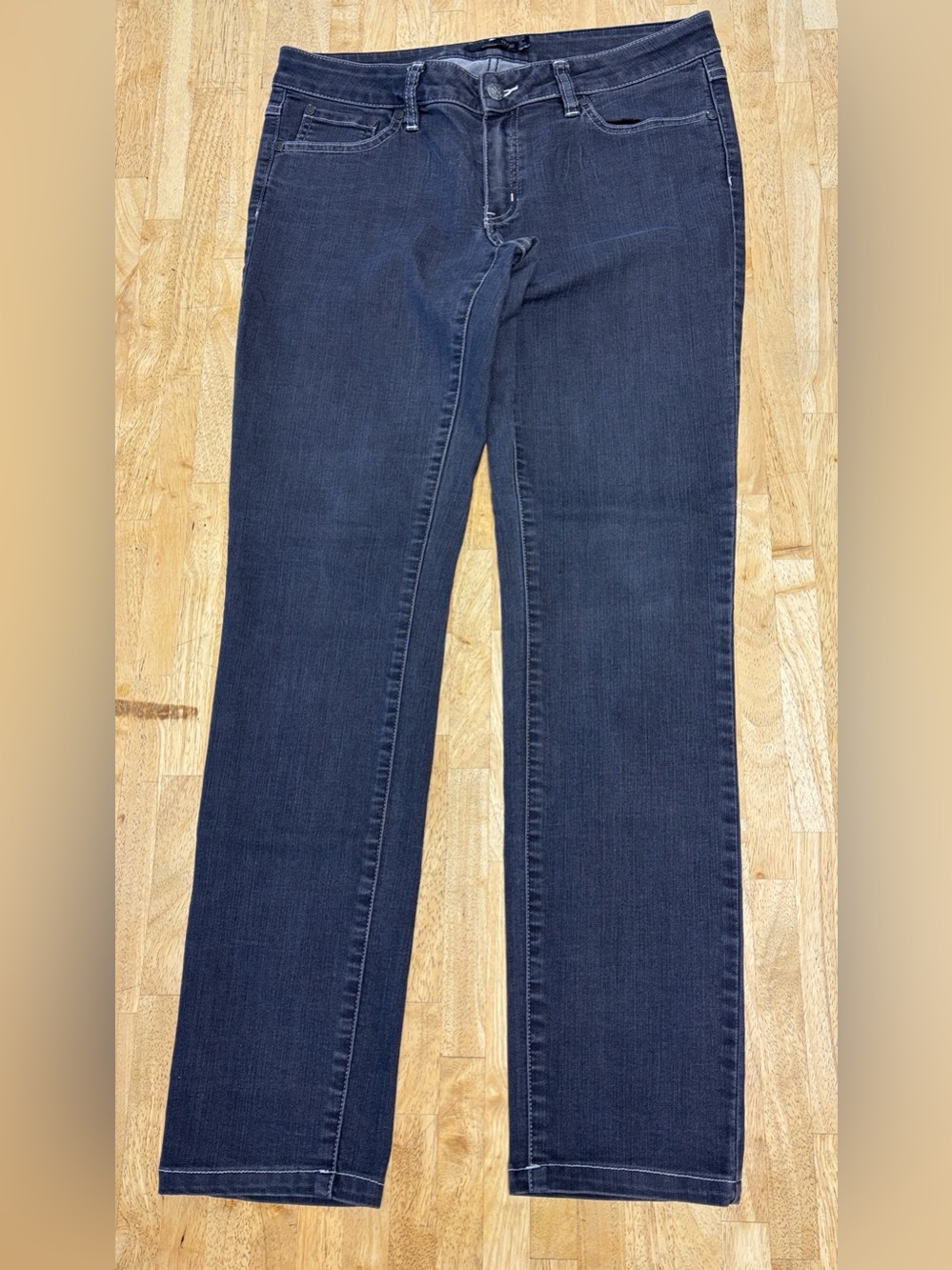 Prana Kayla Jeans Size 10 / 30 Charcoal Gray Slim Straight Leg Stretch Denim
